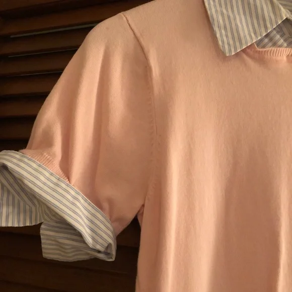 Old Money aesthetic top baby pink size Medium - Picture 4 of 5